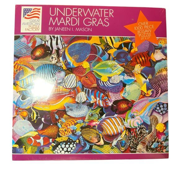 SEALED Underwater Mardi Gras 1000 Piece Jigsaw Puzzle Great American Brand New - Picture 1 of 3